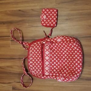 Vera bradley backpack with wallet